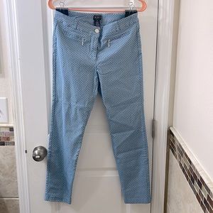 Soho Apparel Ltd dress pants. Baby blue w/white grid pattern. Stretc…